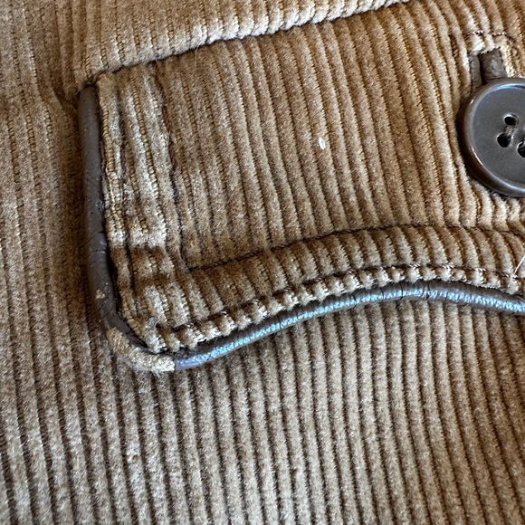 VTG 70’s JCPenney Brown Corduroy suit Vest. Orange Back. Front Pockets. 44L - Picture 10 of 15